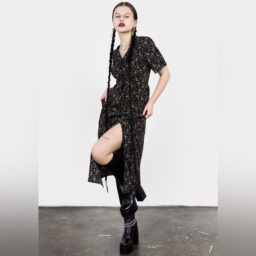 Disturbia Gardenia Print Button Down Midaxi Dress US 6 / UK 10 - Picture 9 of 10